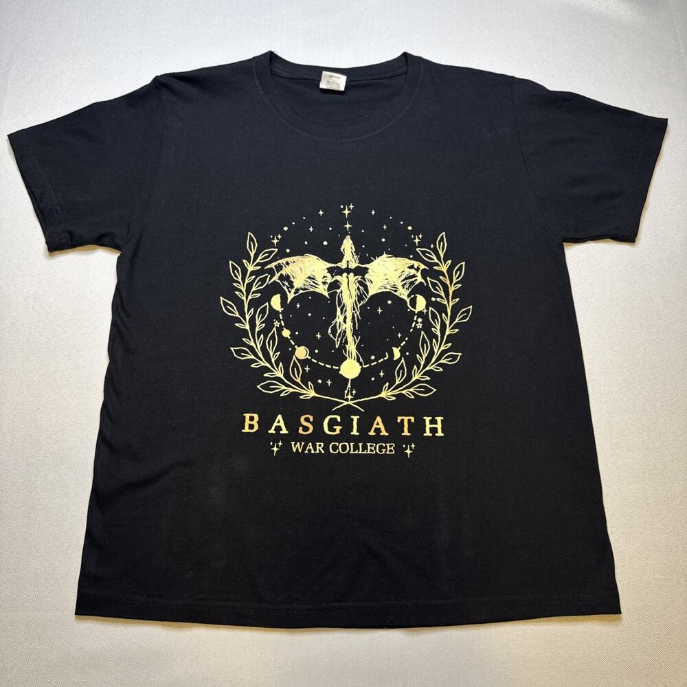Basgiath War College Dragon Riders T-shirt Size M Fantasy Academy Black #0082